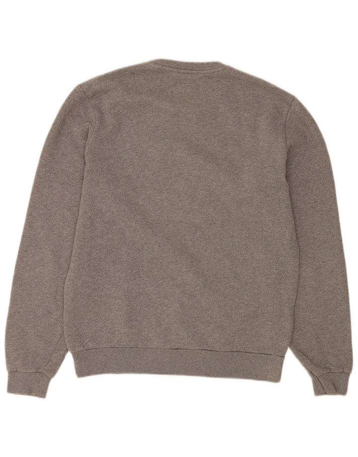 Jack Wills Herren-Sweatshirt-Pullover aus mittelgrau gefleckter Baumwolle