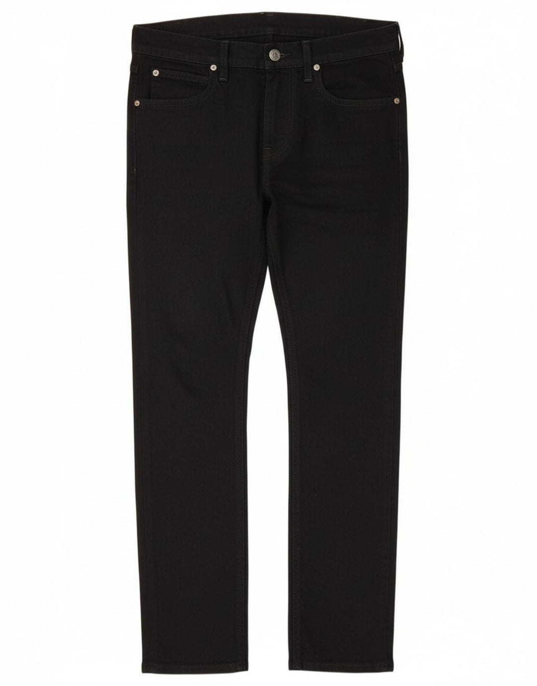 Lee Herren Luke Slim Jeans W30 L30 Schwarze Baumwolle