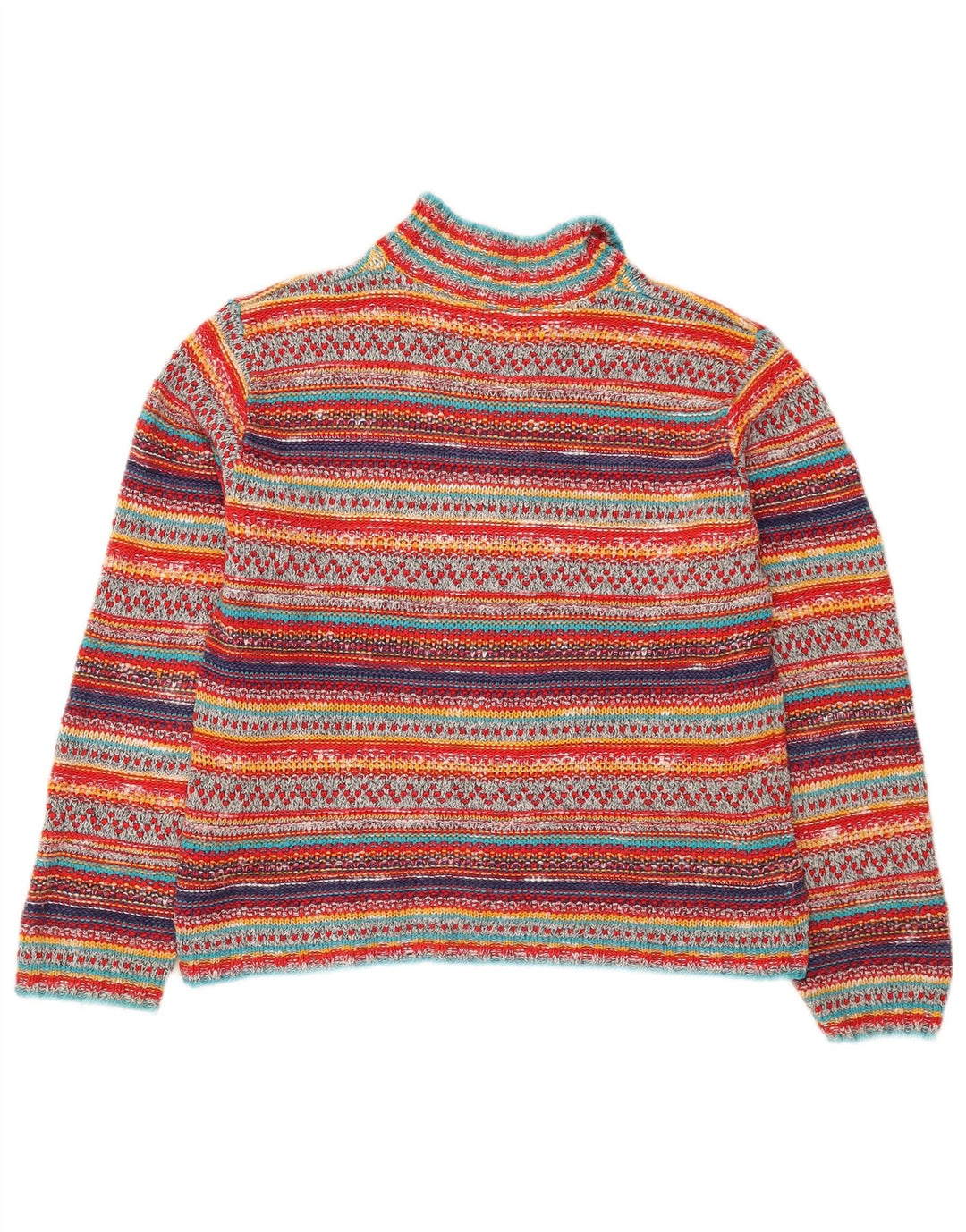 Wit Boy Damen Crop Cardigan Pullover UK 12 Medium Mehrfarbig gestreift