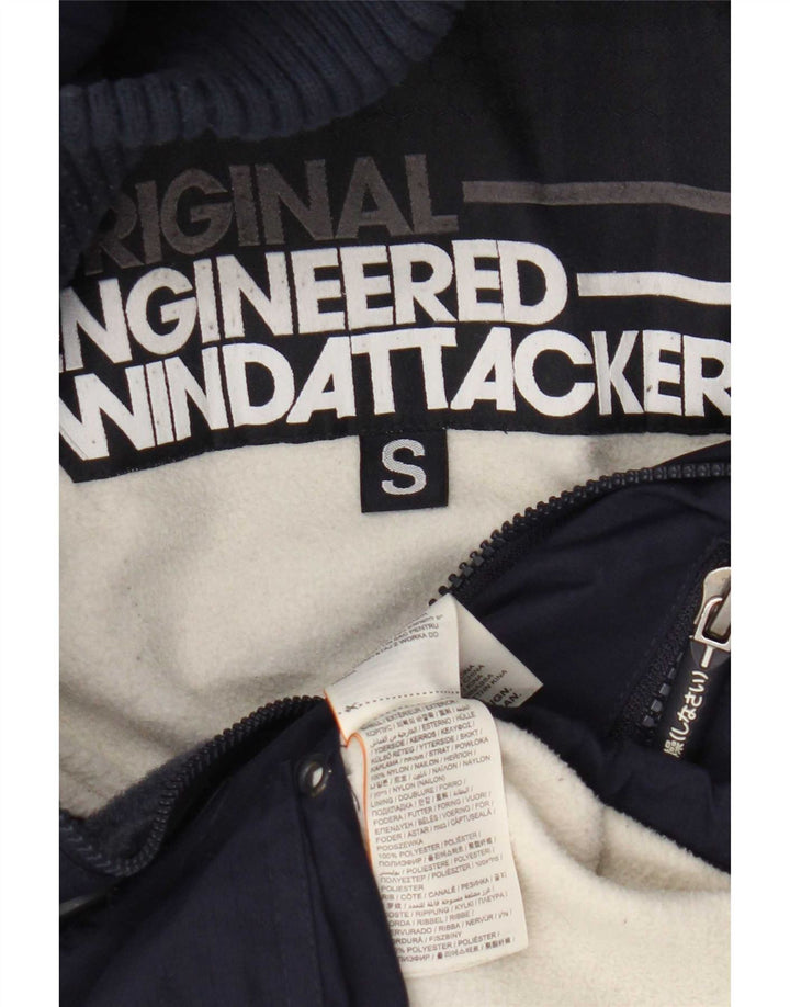 Superdry Damen Windtrekker Windjacke UK 10 Small Marineblau