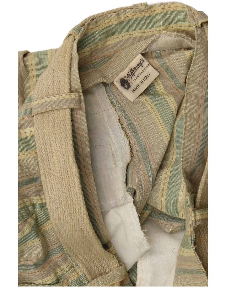 VINTAGE Damen Chinohose IT 36 XS W26 L28 Mehrfarbig gestreift