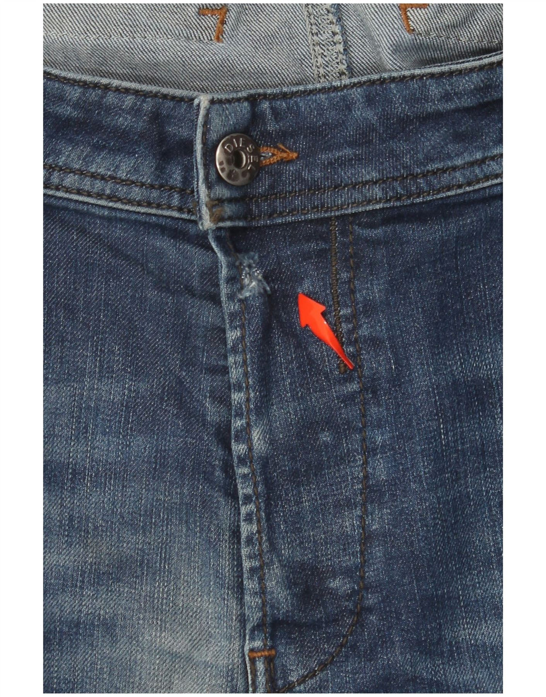 DIESEL Herren Belther Regular Slim Tapered Jeans W40 L32 Blaue Baumwolle