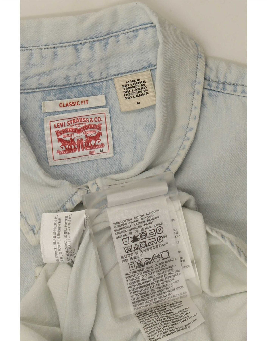 Levi's Damen-Jeanshemd mit klassischer Passform, UK 14, mittelblaue Baumwolle