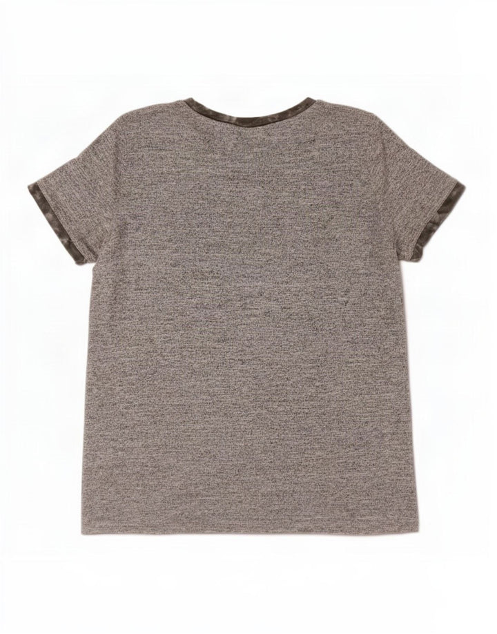 Gap Damen T-Shirt Top UK 14 Mittelgraues Polyester