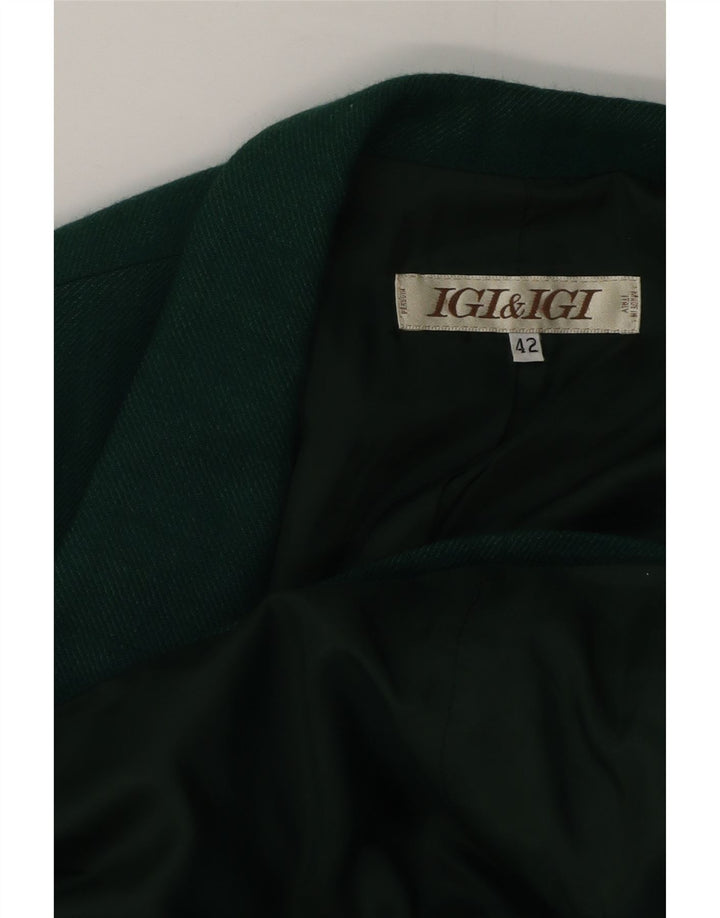 Igi & Igi Damen Zweireihige Blazerjacke IT 42 Mittelgrün