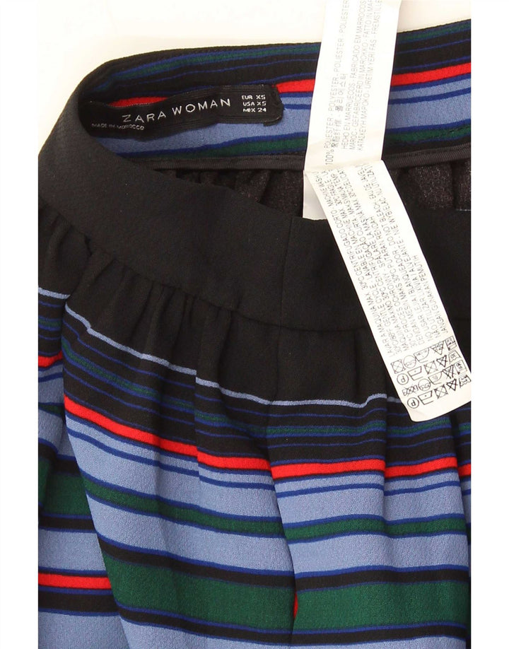 Zara Damen A-Linien-Rock XS W24 Mehrfarbig gestreift aus Polyester