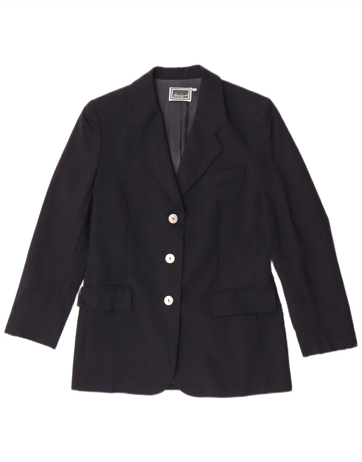 Luisa Spagnoli Damen 3-Knopf-Blazerjacke IT 44 Mittelmarineblau