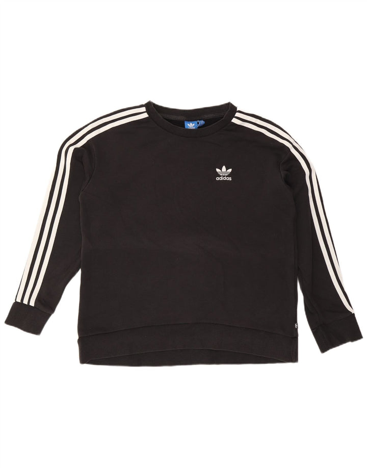 Adidas Damen-Sweatshirt in Übergröße, Größe S, Größe S, Schwarz, Baumwolle
