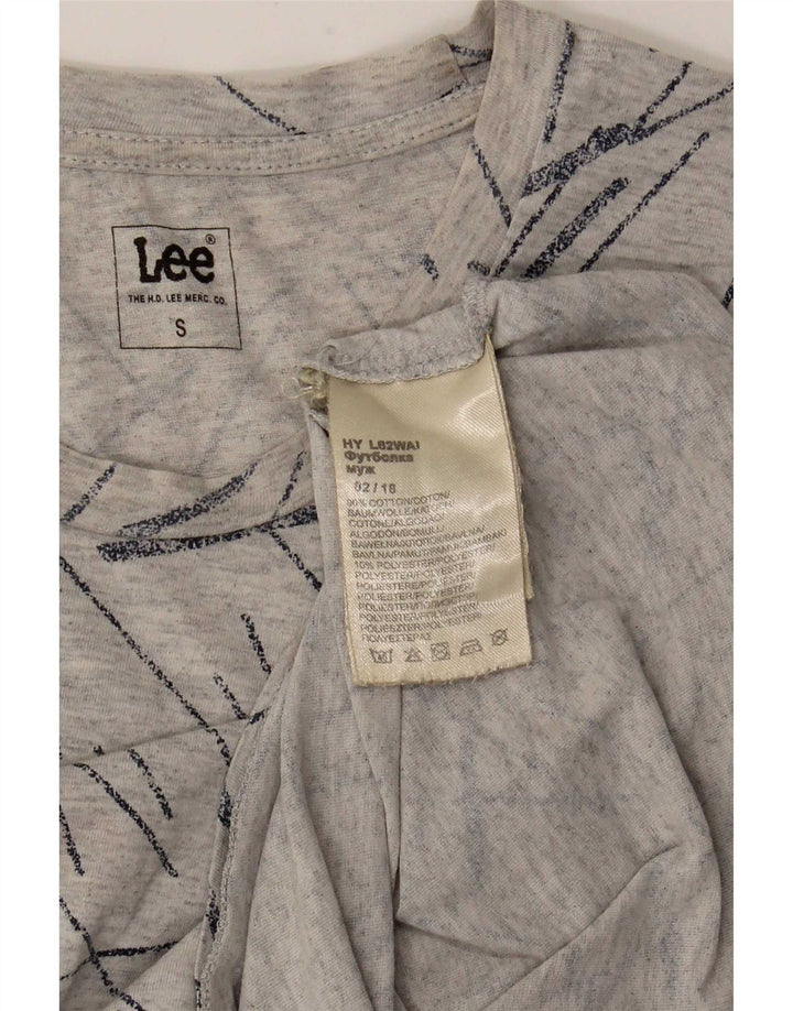 Lee Herren-T-Shirt-Oberteil, klein, grau gestreift, Baumwolle