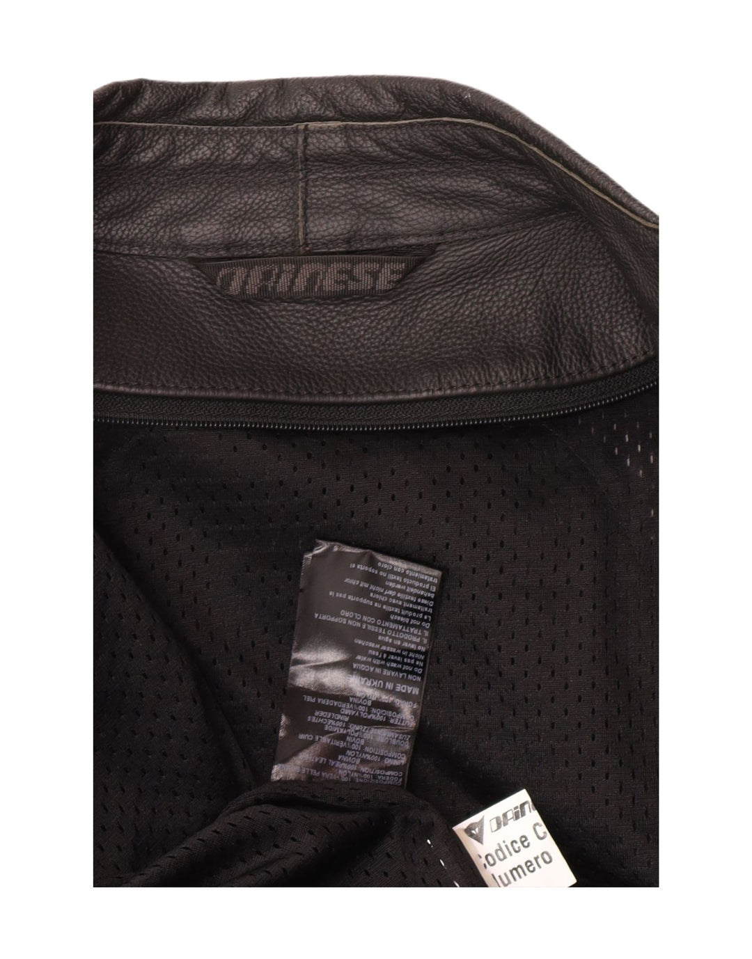 Dainese Herren Graphic Racer Jacke UK 36 Small Schwarzes Colourblock-Leder