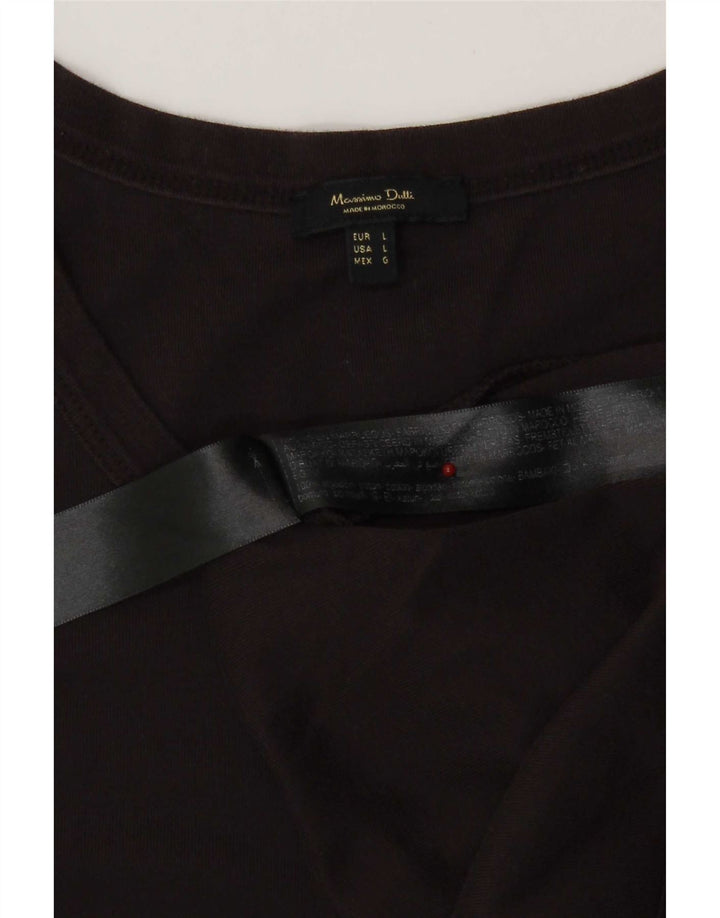 Massimo Dutti Damen Weste Top UK 14 Große schwarze Baumwolle