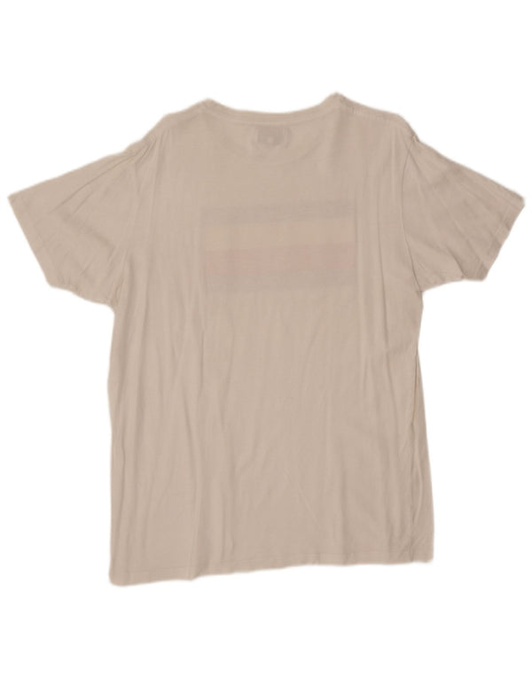 TOMMY HILFIGER Damen Grafik T-Shirt Top UK 18 XL Weiß