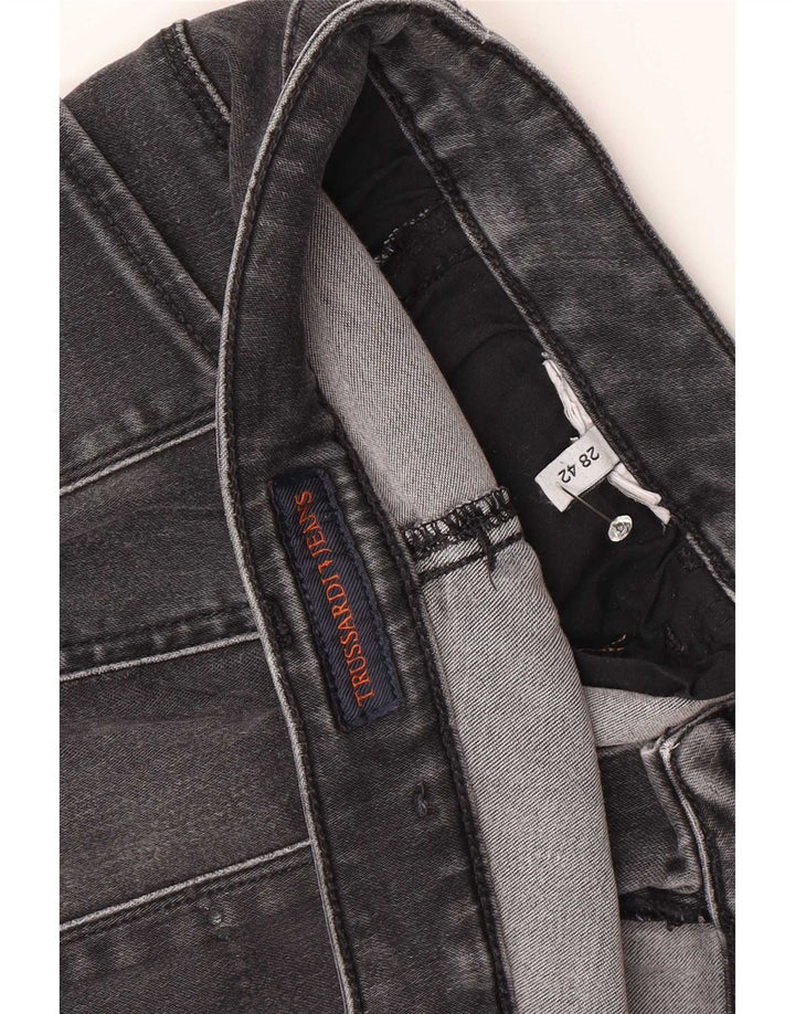 Trussardi Damen Slim Jeans W28 L23 Grau