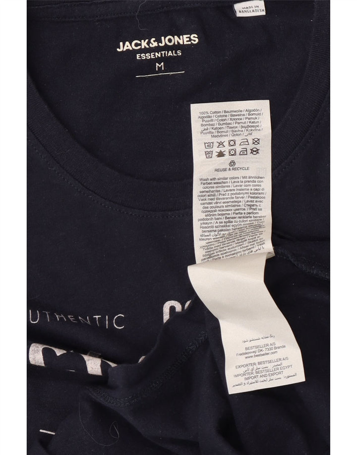Jack & Jones Herren-T-Shirt mit Grafik, mittlere Marineblau-Baumwolle