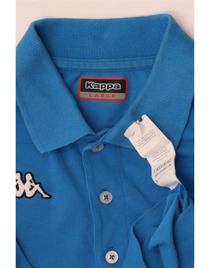 Kappa Herren-Poloshirt, große blaue Baumwolle