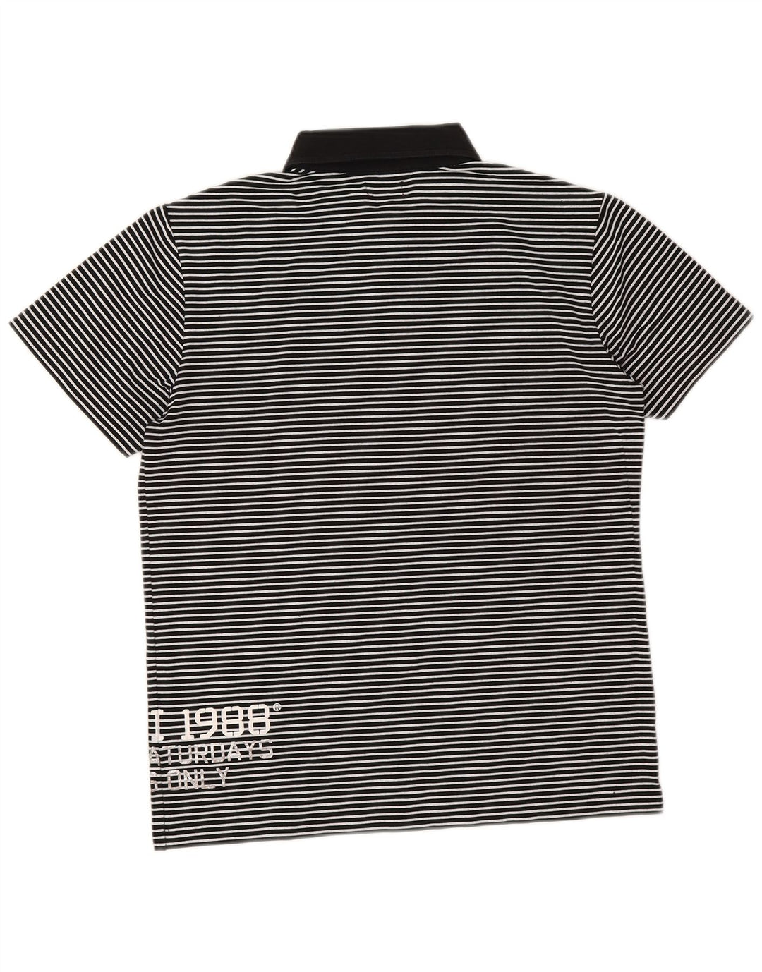 Gaudi Herren-Poloshirt mit Grafik, mittelschwarz, Nadelstreifen-Baumwolle