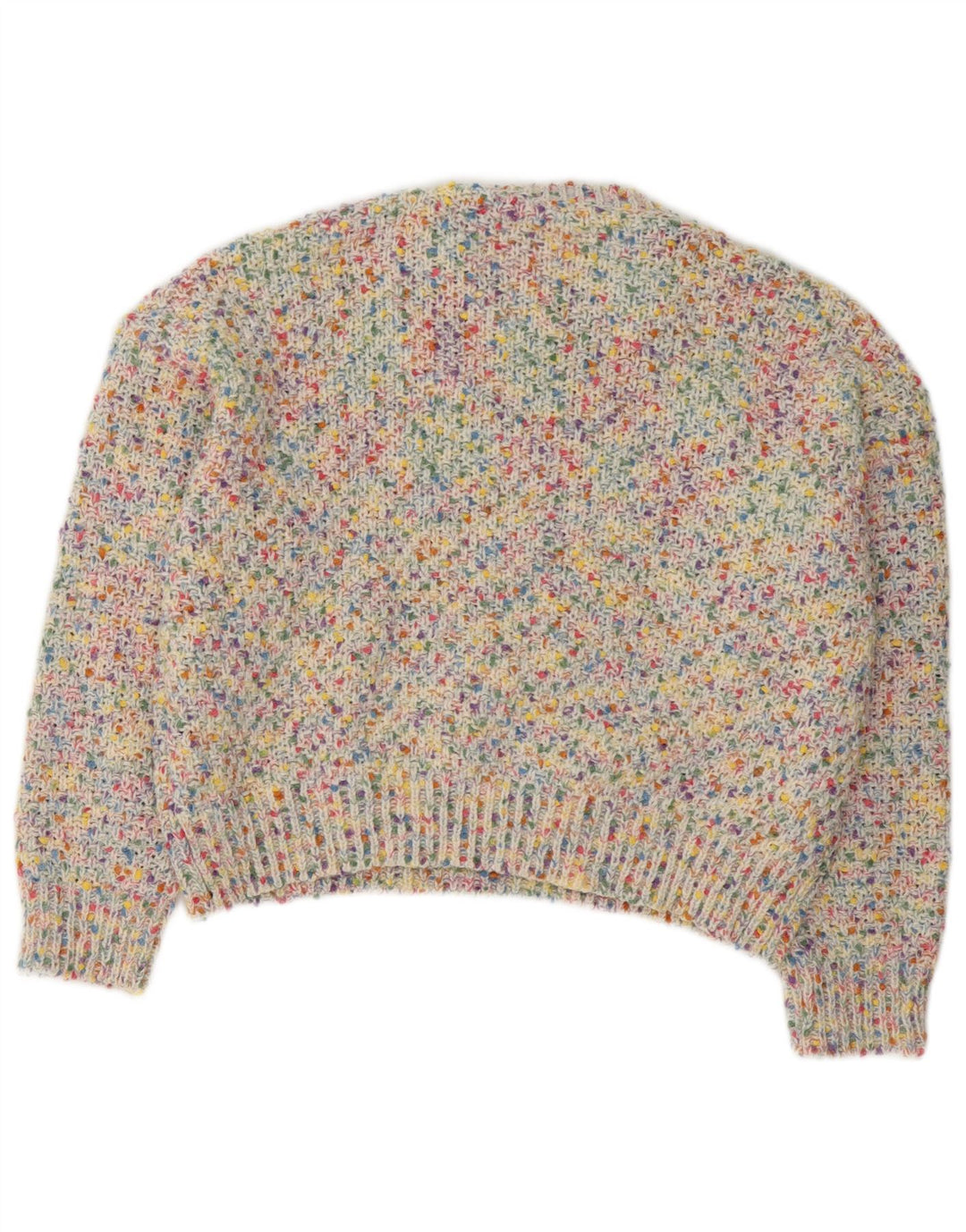 Dazy Damen-Pullover, bauchfrei, Rundhalsausschnitt, Gr. 14, mittelmehrfarbig