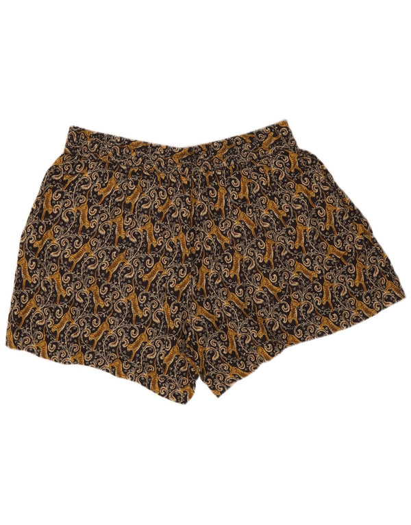 Fat Face Damen Graphic Casual Shorts UK 16 Large W33 Braun Paisley