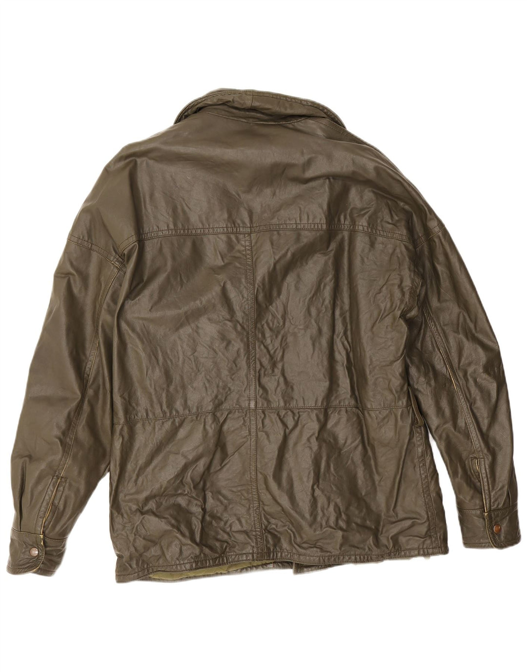 Vintage Herren Lederjacke IT 50 großes Khaki-Leder