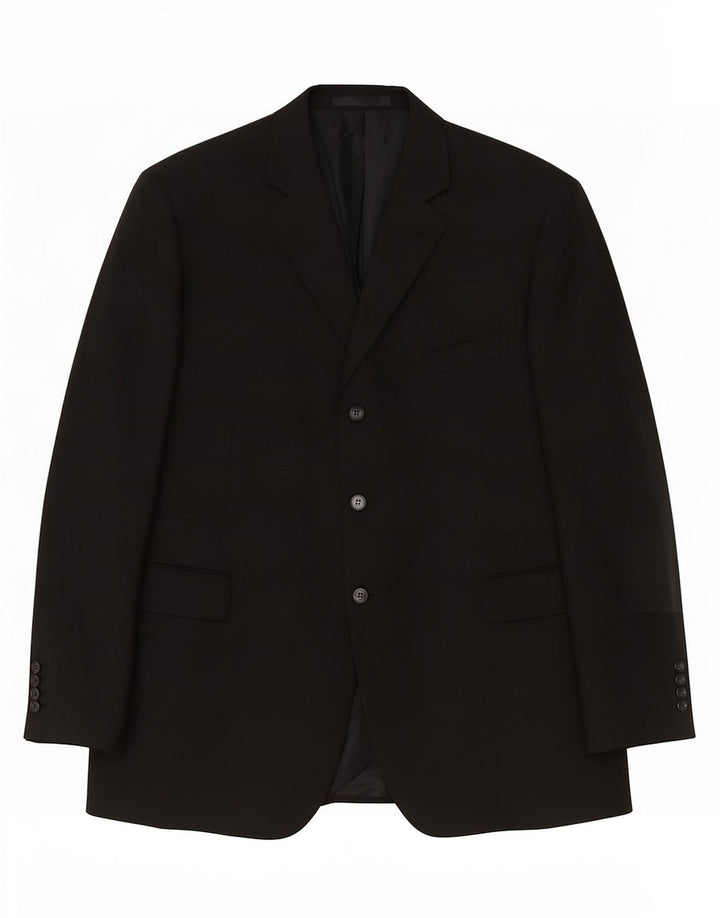 Marks & Spencer Herren-Blazer mit 3 Knöpfen, UK 48, 2XL, Schwarz, Polyester