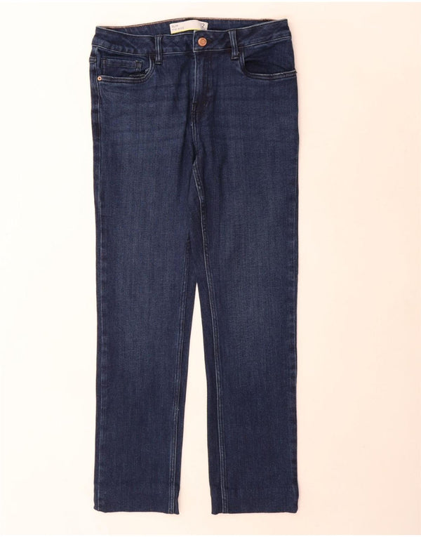 Next Damen Mid Rise Slim Jeans UK 12 Medium W30 L29 Blaue Baumwolle