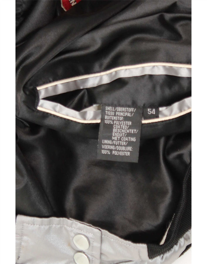 Vintage Herren Grafische Wendejacke IT 54 2XL Schwarz Farbblock