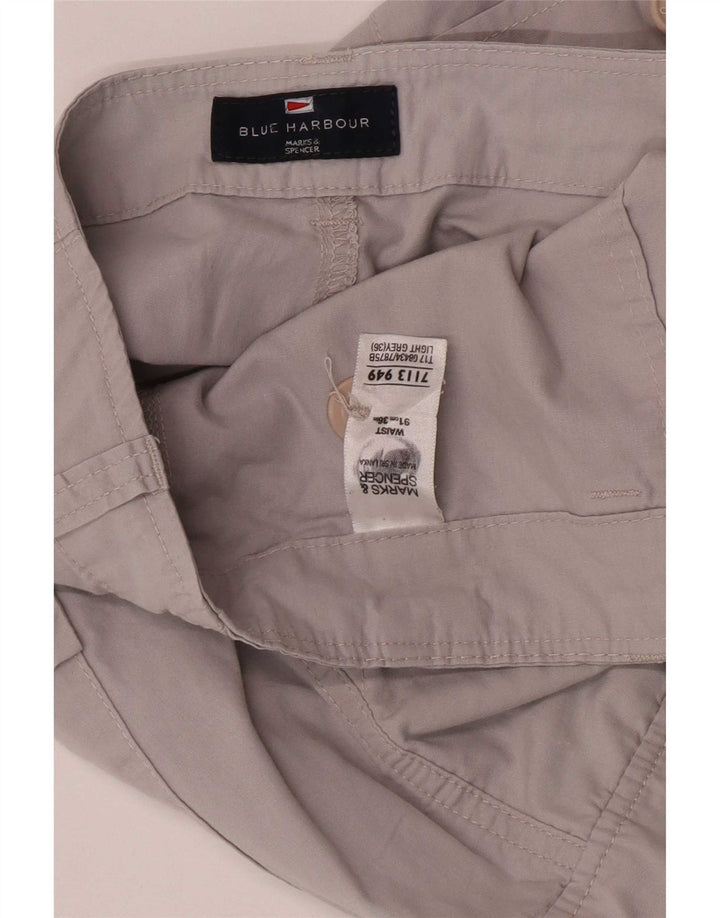 Marks & Spencer Herren Blue Harbour Cargoshorts W36 Große graue Baumwolle