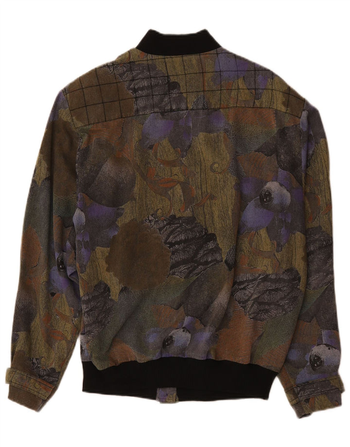 Mario Pucci Cecconi Damen Bomberjacke IT 44 Medium Mehrfarbig Blumen