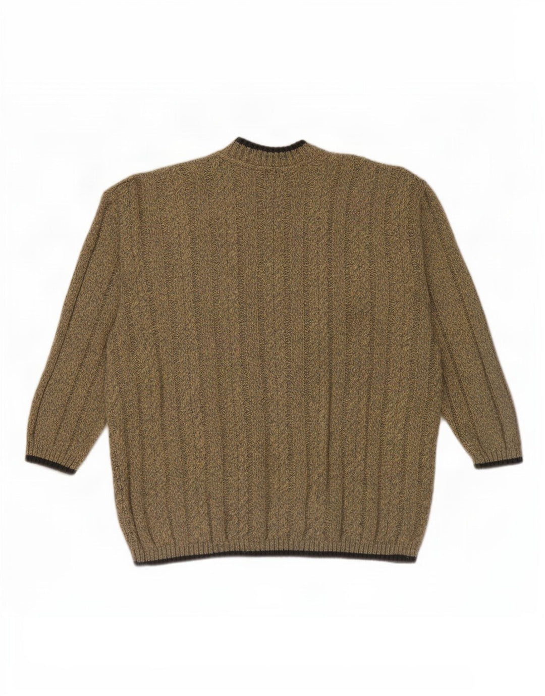 Vintage Herren Rollkragenpullover Pullover Small Beige Polyacryl
