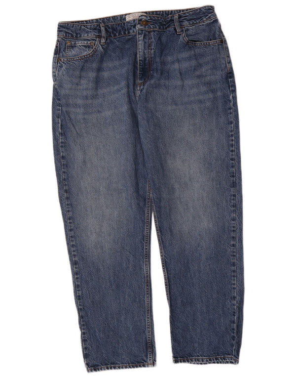Fat Face Damen Straight Jeans UK 16 Large W32 L26 Blaue Baumwolle