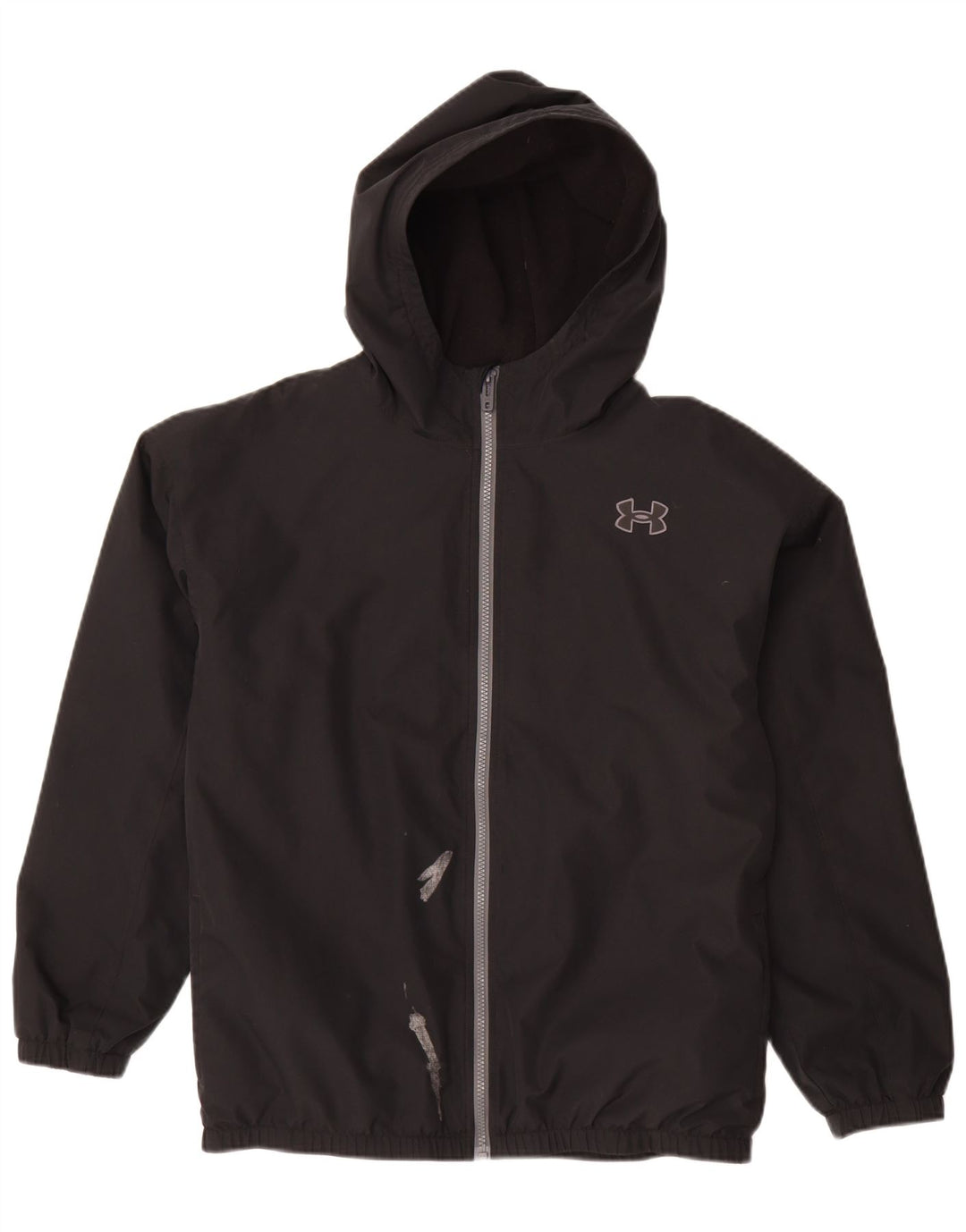 Under Armour Jungen-Regenjacke mit grafischer Kapuze, 13–14 Jahre, Schwarz