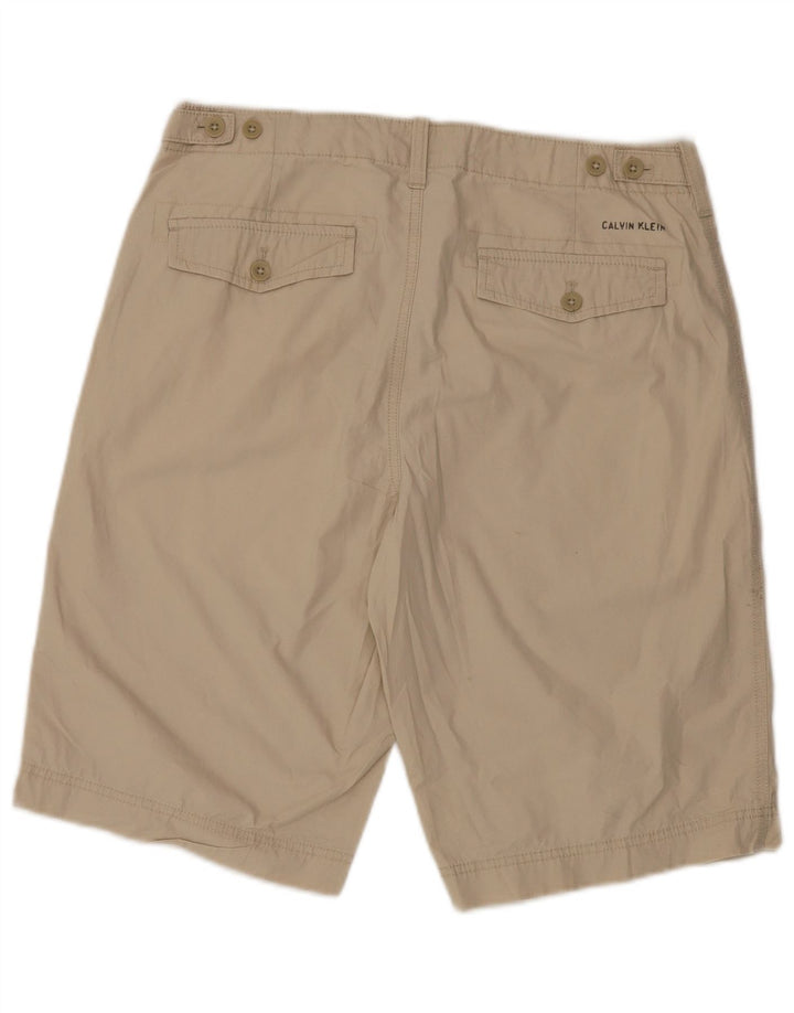 CALVIN KLEIN Herren Chinoshorts W32 Mittelbeige Baumwolle