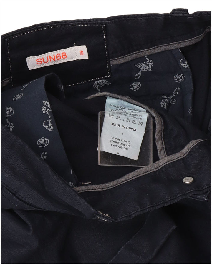 Sun68 Herren-Chino-Shorts W36, groß, marineblaue Baumwolle