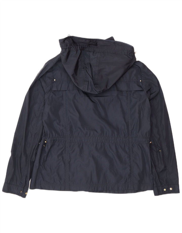 Zara Damen-Utility-Jacke mit Kapuze, UK 18, XL, Marineblau, Polyester