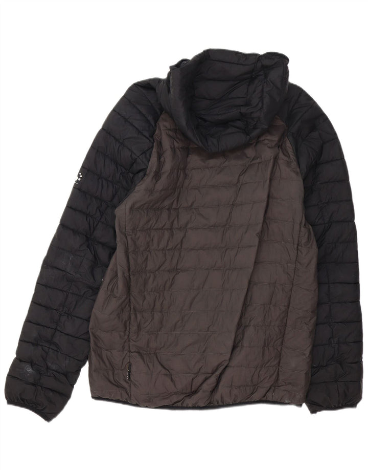 Jack Wolfskin Herren-Jacke mit Kapuze, gepolstert, UK 40, Größe L, Grau, Farbblock