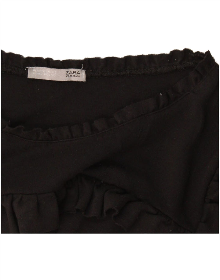 Zara Damen Pulloverkleid UK 10 Small Schwarz