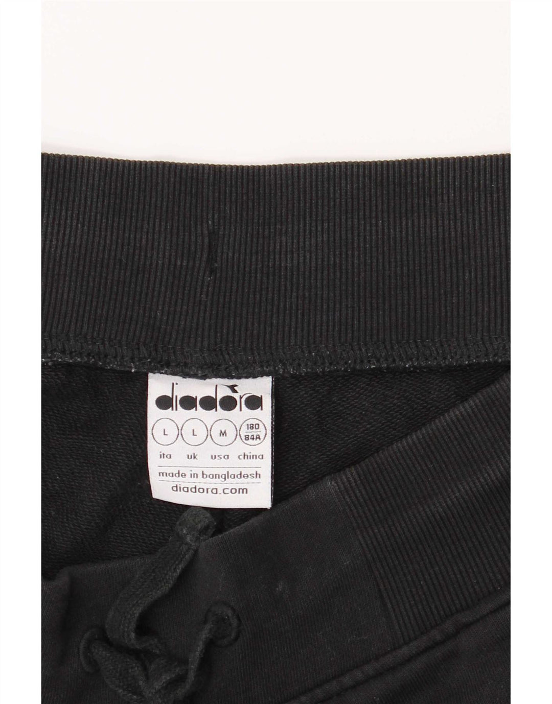 Diadora Herren-Sportshorts, große schwarze Baumwolle