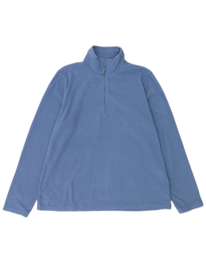 Mountain Warehouse Damen-Fleecepullover mit Reißverschluss am Hals, UK 14, Größe L, Blau, Polyester
