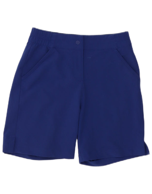 Adidas Womens Graphic Chino Shorts UK 4/6 XS W24 Navy Blue Polyester