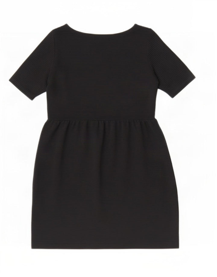 Marks & Spencer Damen Basic-Kleid UK 12 Mittelschwarze Viskose