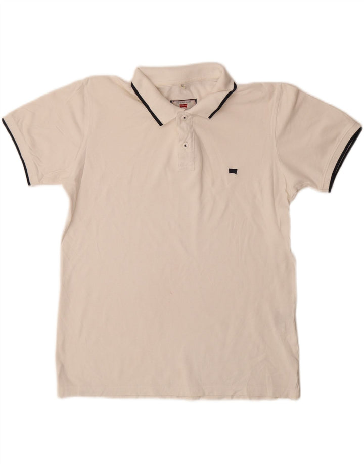 Carrera Herren-Poloshirt mit normaler Passform, mittelweiße Baumwolle