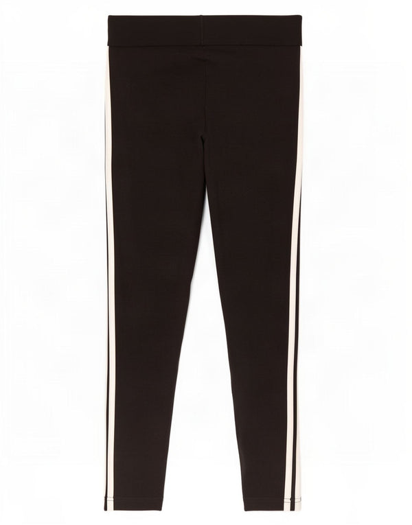 Adidas Damen Crop Leggings UK 12/14 Mittelschwarze Baumwolle