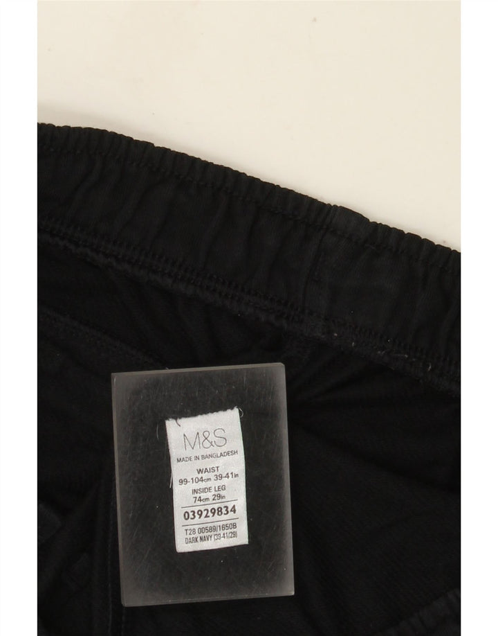 Marks & Spencer Herren-Trainingshose XL, schwarze Baumwolle