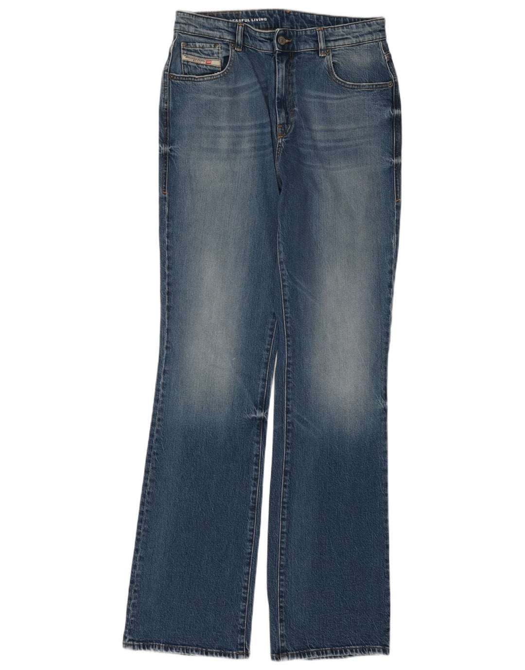 Diesel Damen Bootcut-Jeans W31 L35 Blaue Baumwolle