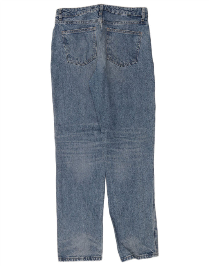 Zara Damen Straight Jeans EU 40 Medium W30 L31 Blau