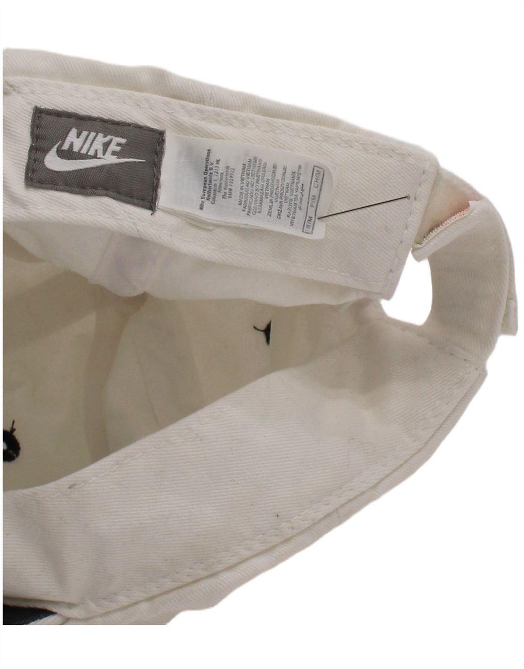 Nike Baseballkappe für Jungen, 7–8 Jahre, Größe S/M, weiße Baumwolle