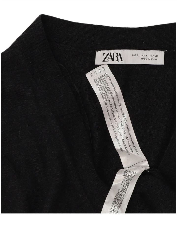 Langer, übergroßer Damen-Cardigan von Zara, Gr. 10, Größe S, Grau, Polyester