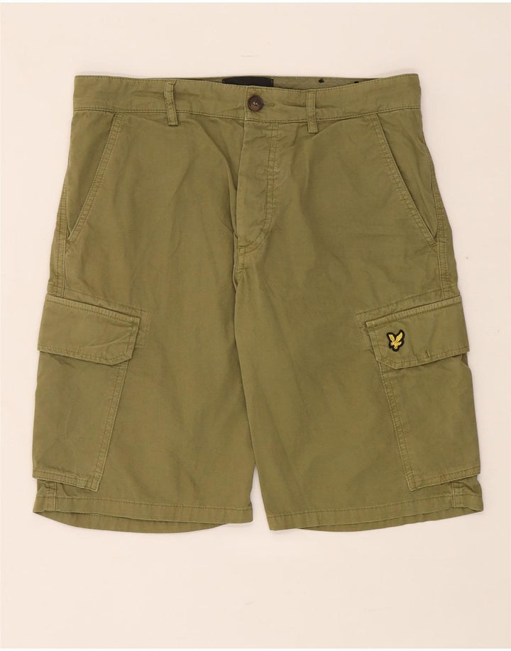 Lyle & Scott Herren-Cargoshorts mit normaler Passform, W31, mittlere Khaki-Baumwolle