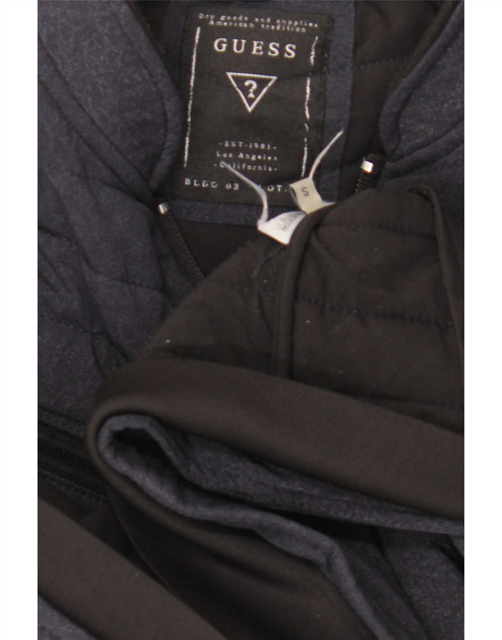 Guess Herren Wattierte Jacke UK 36 Small Marineblau