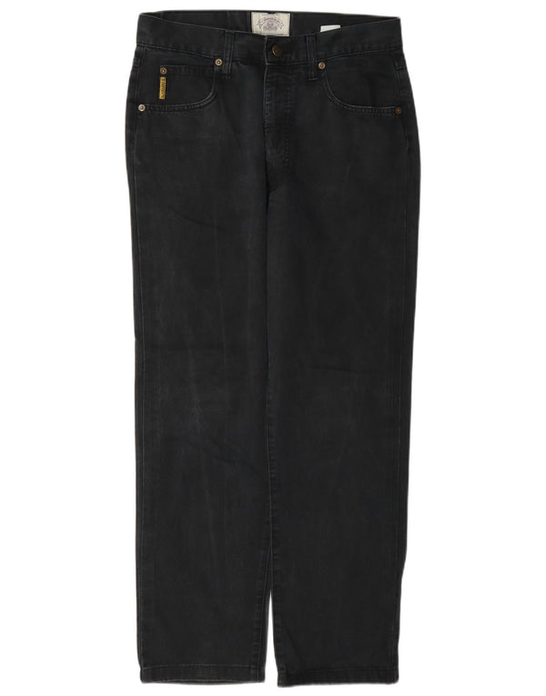 Armani Herren gerade Freizeithose W32 L28 graue Baumwolle